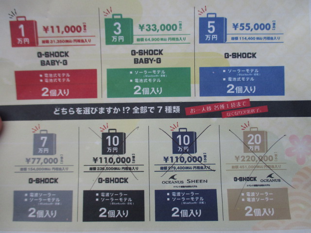 G-shockのアウトレット福袋の中身をまとめた②!!3万～10万円！